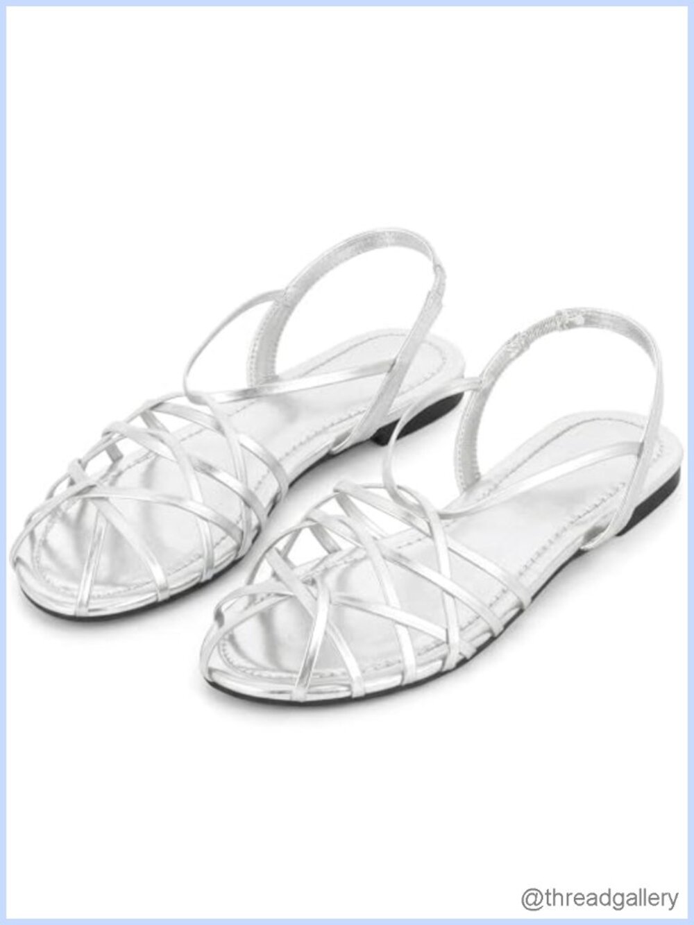 Strappy Flats Slingback Faux Leather Gladiator Flat Sandals Open Toe